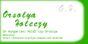 orsolya holeczy business card
